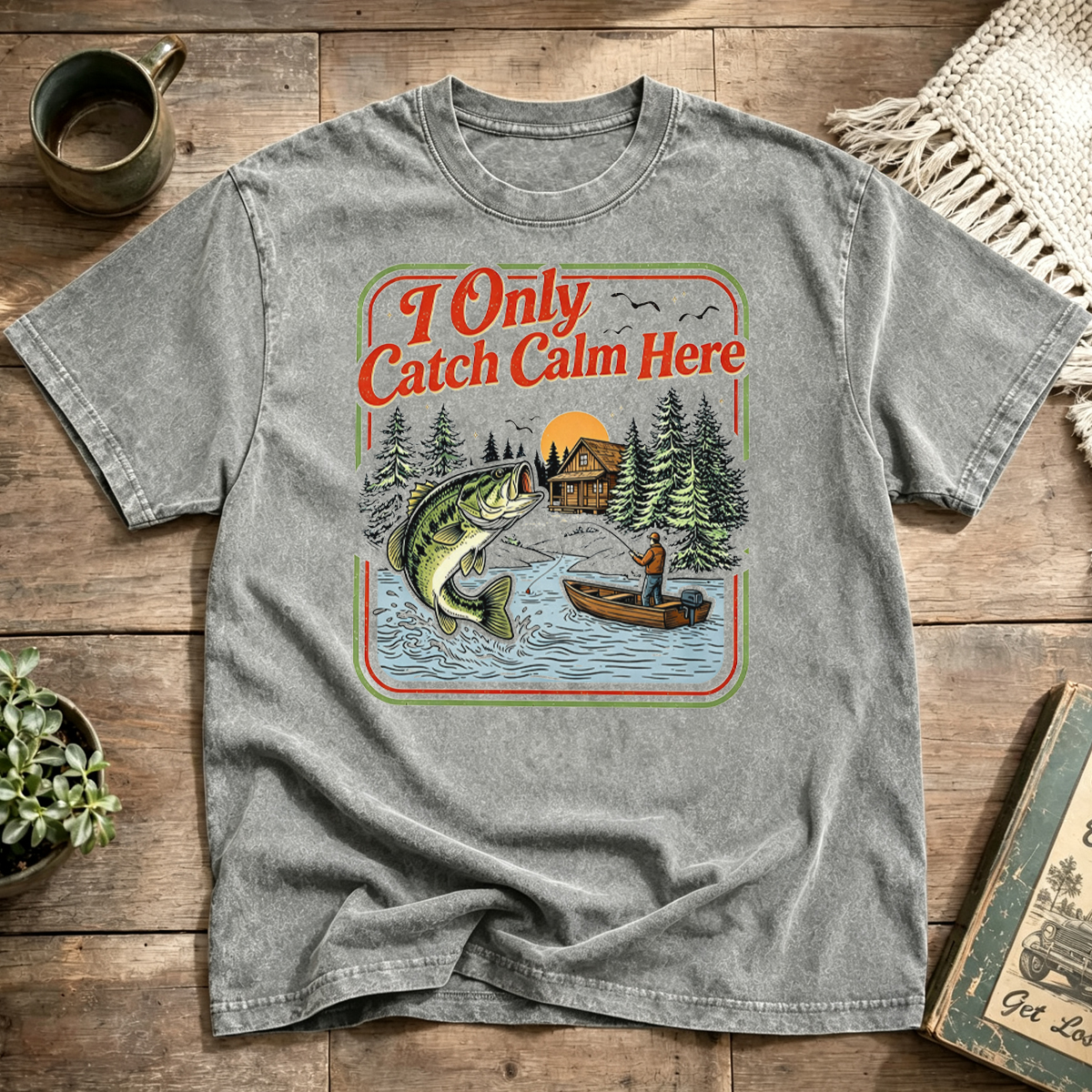 I Only Catch Calm Here Washed T-Shirt