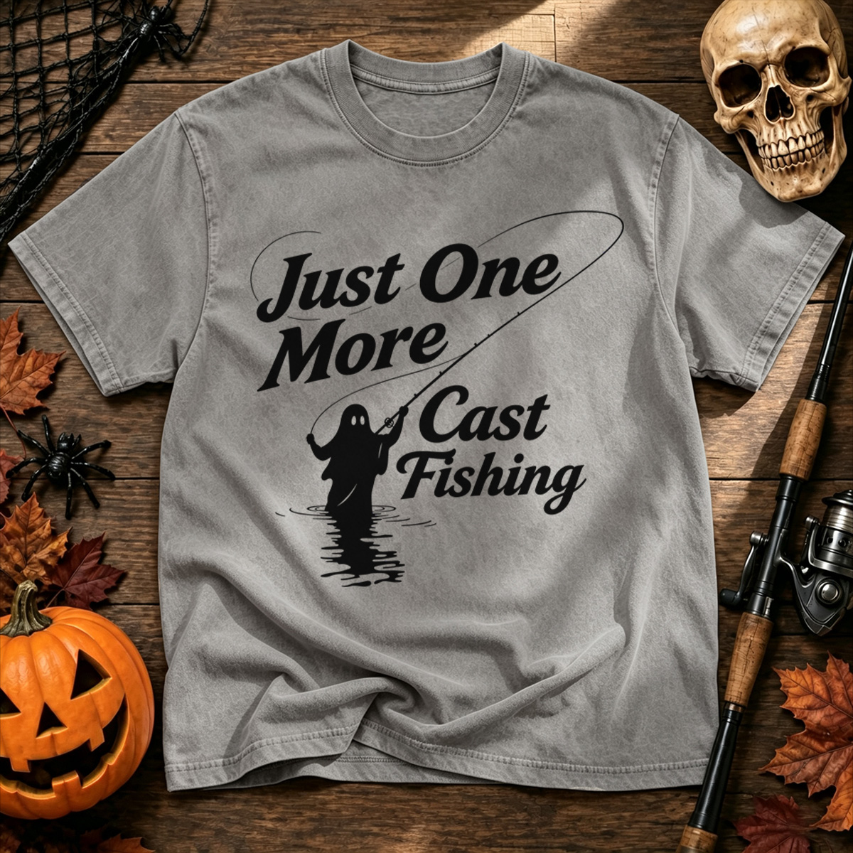 Just One More Cast Fishing Washed T-Shirt