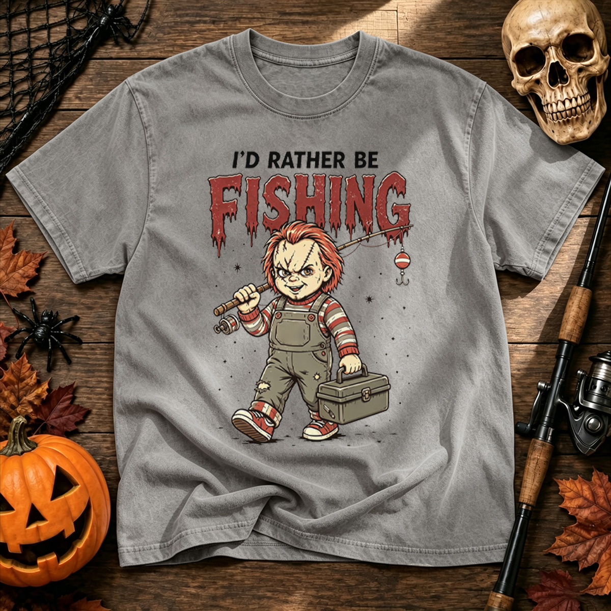 I'd Rather Be Fishing Washed T-Shirt