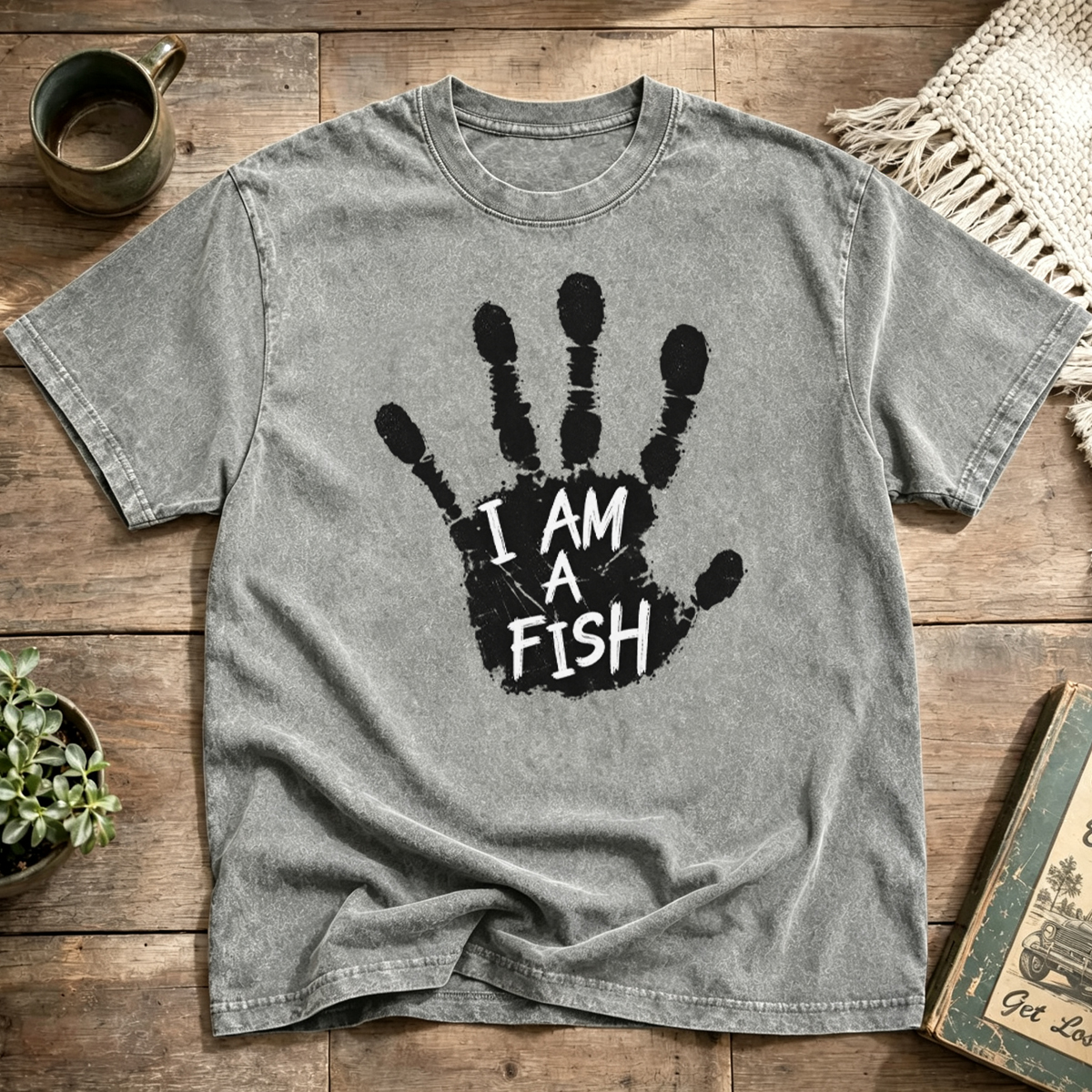 I AM A FISH Washed T-Shirt