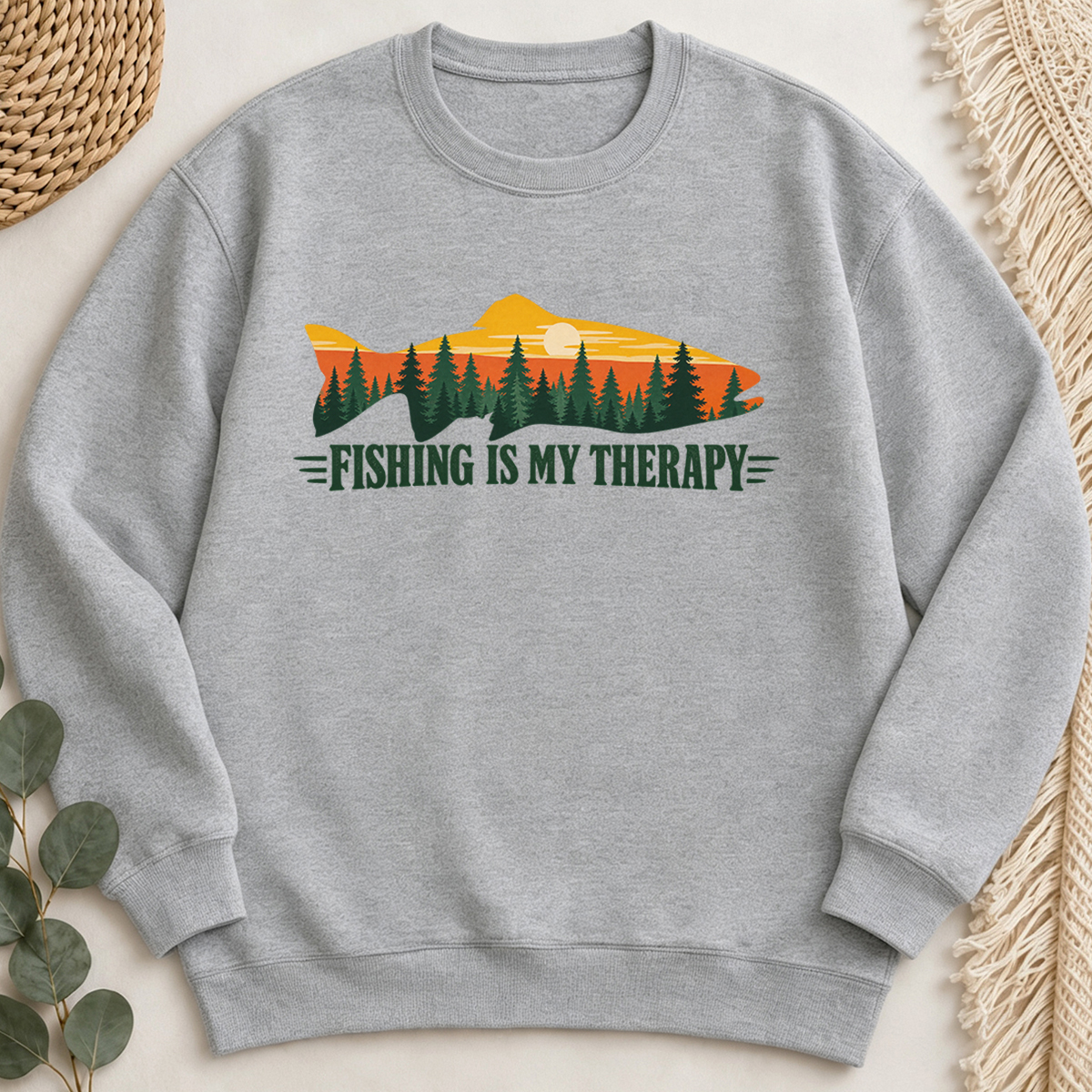Fishing Is My Therapy Sweatshirt