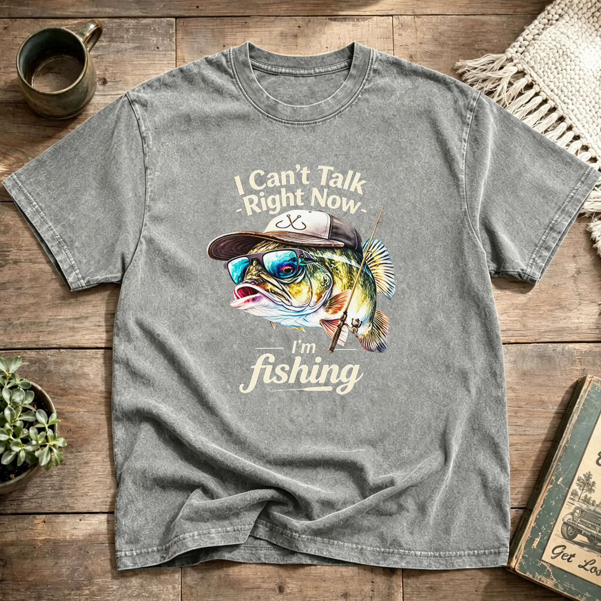 Retro Bass Fisherman Washed T-Shirt