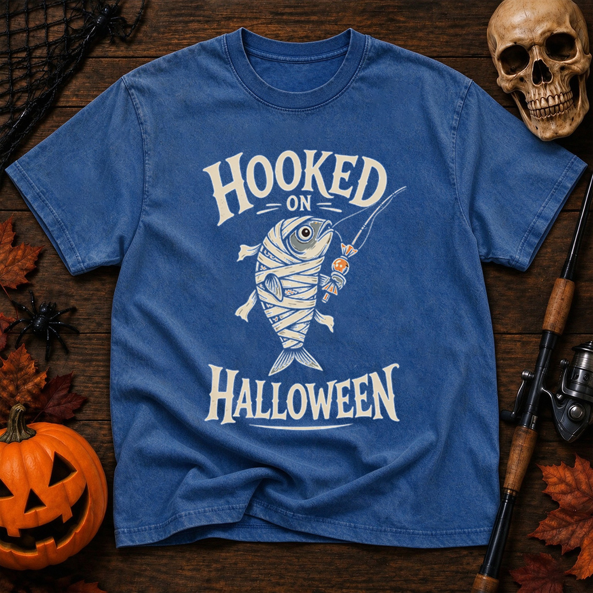 Hooked on Halloween Washed T-Shirt