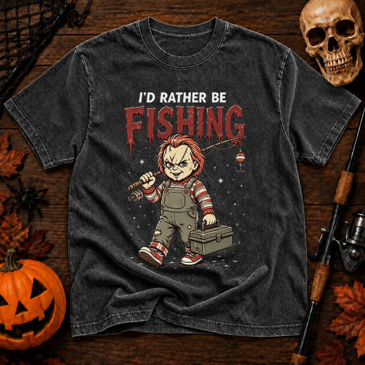 I'd Rather Be Fishing Washed T-Shirt