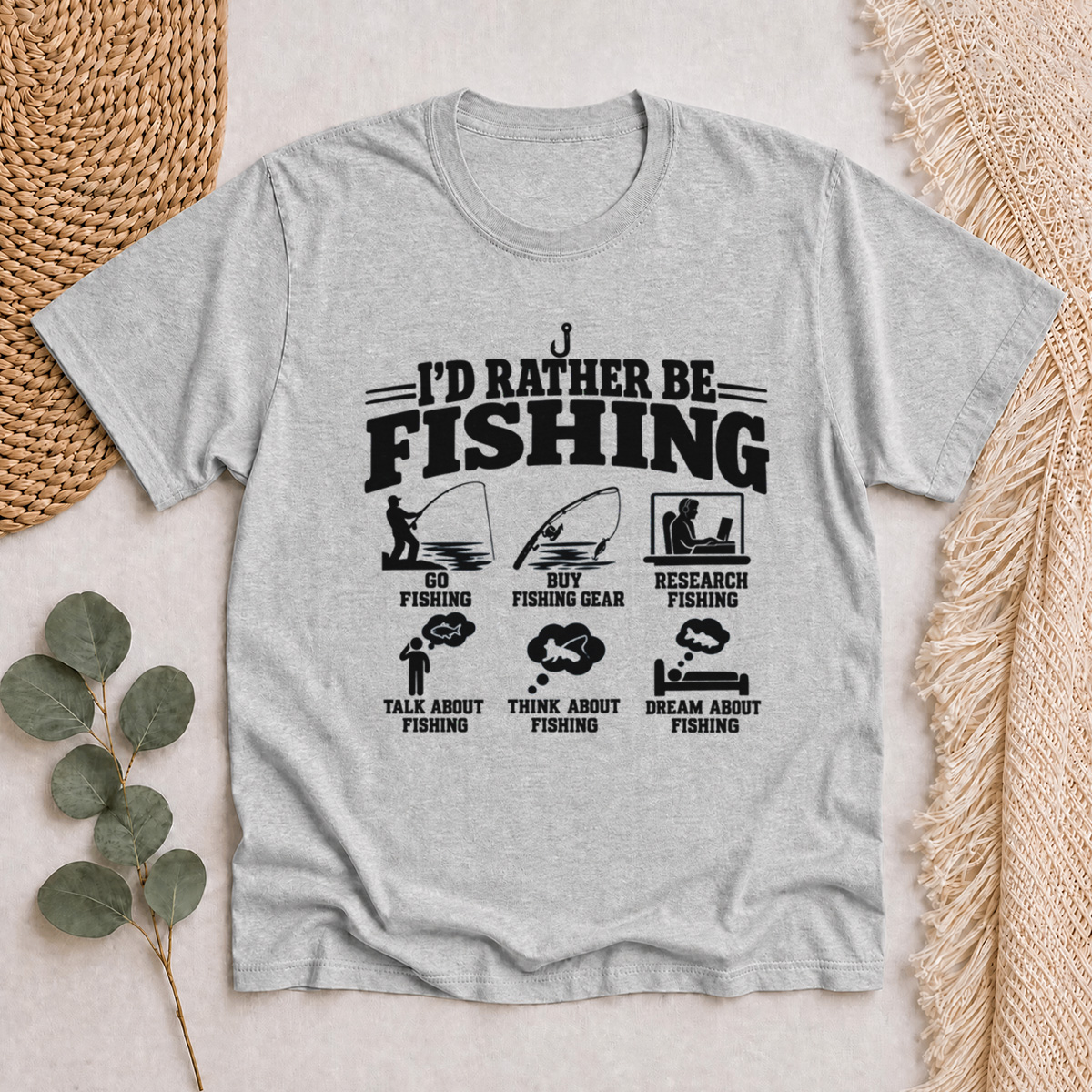 I'd Rather Be Fishing Classic T-Shirt