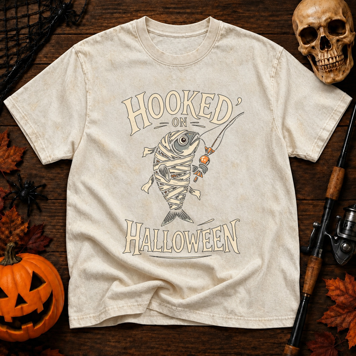 Hooked on Halloween Washed T-Shirt