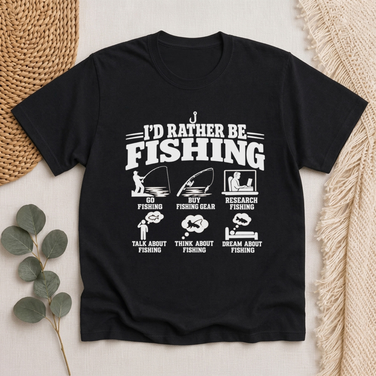 I'd Rather Be Fishing Classic T-Shirt