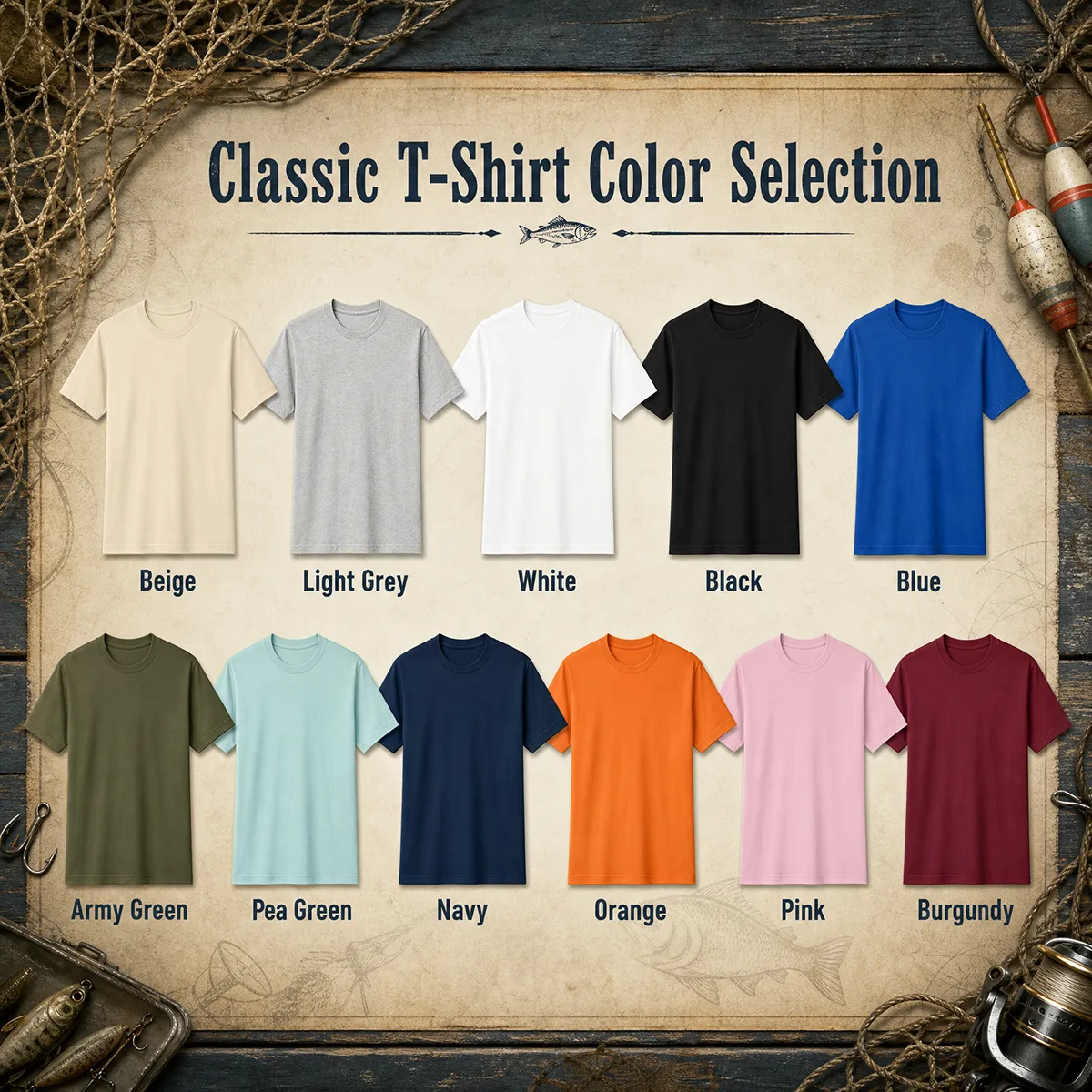 I Fish 3 Days A Week Printed Classic T-shirt