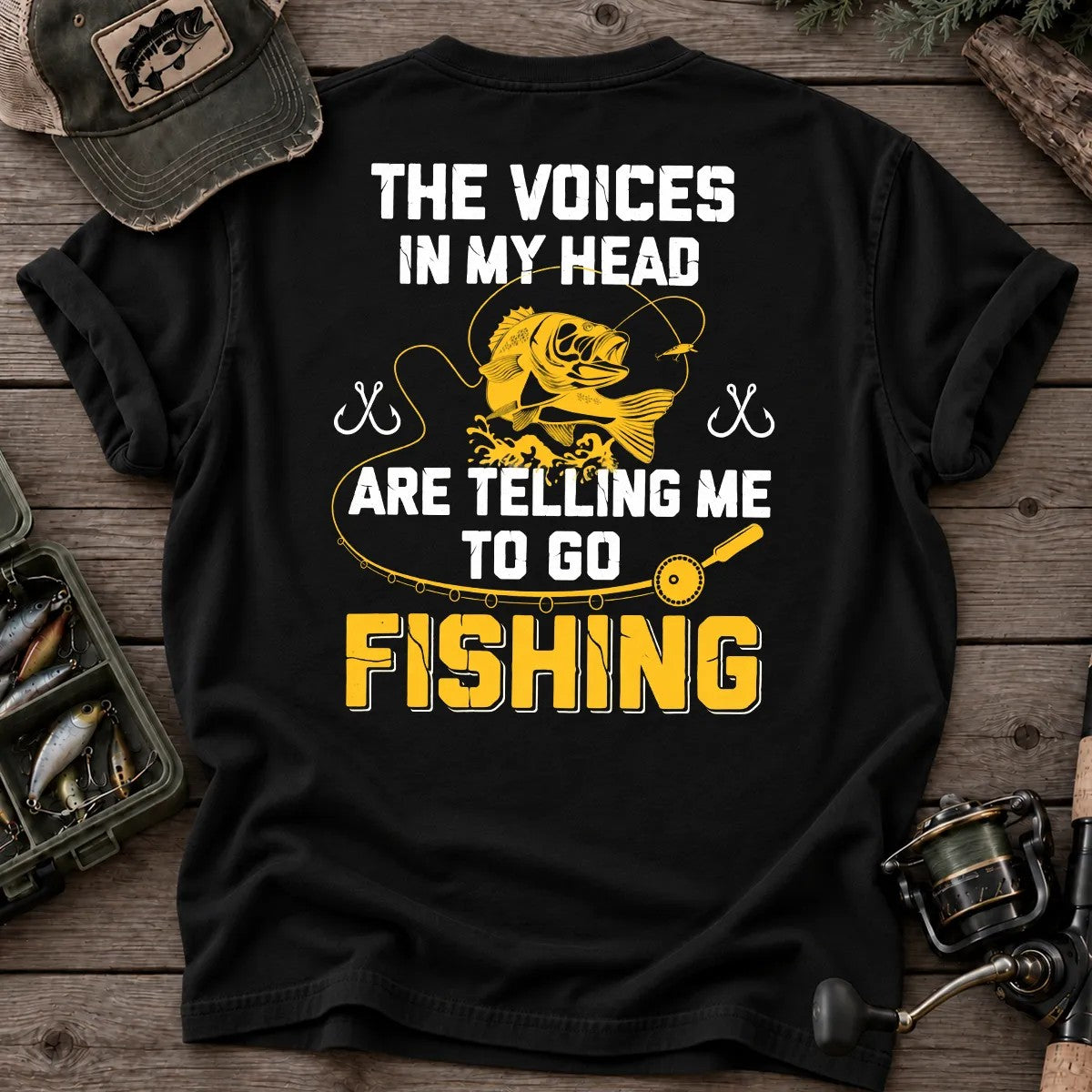 The Fishing Voice in My Head Classic T-shirt