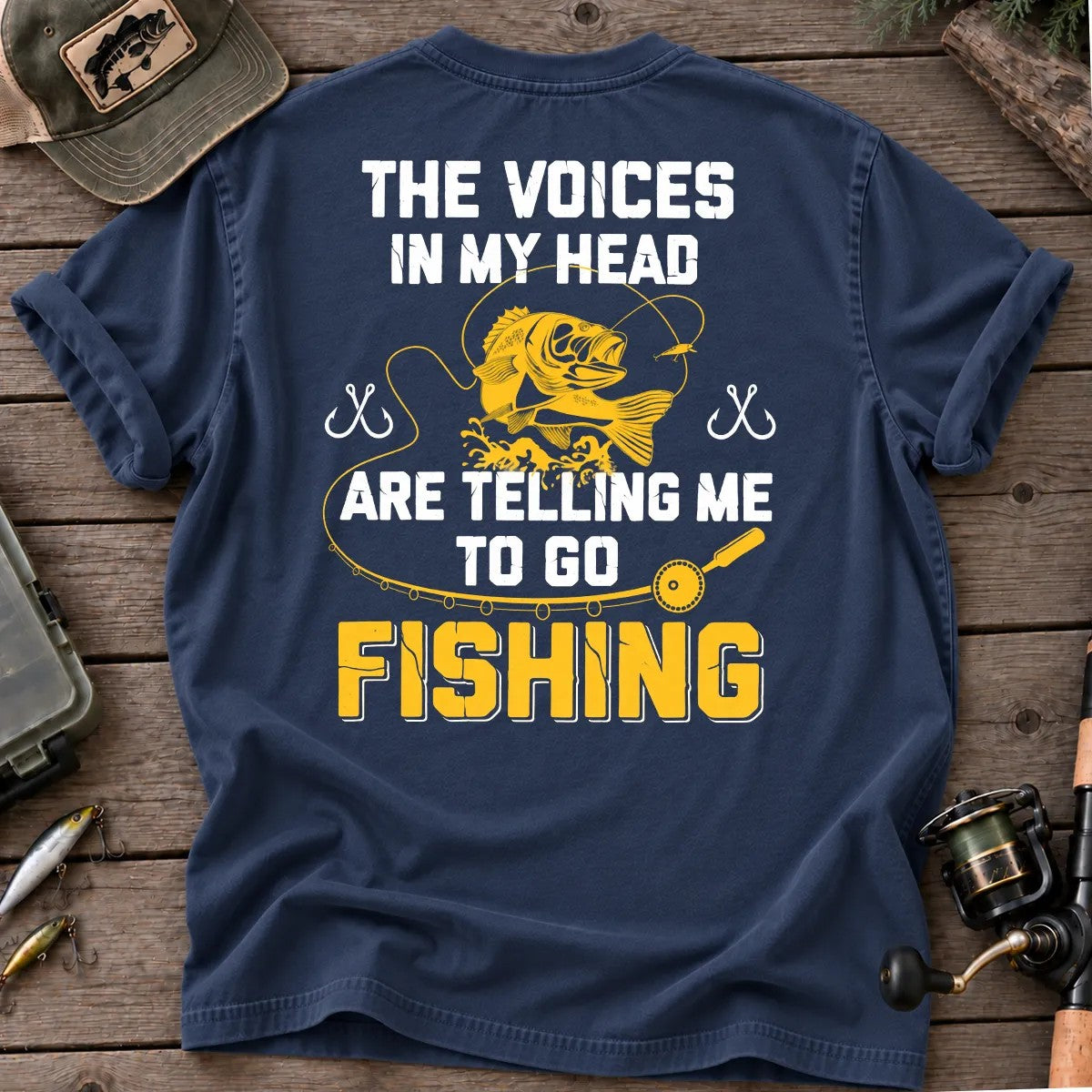 The Fishing Voice in My Head Classic T-shirt