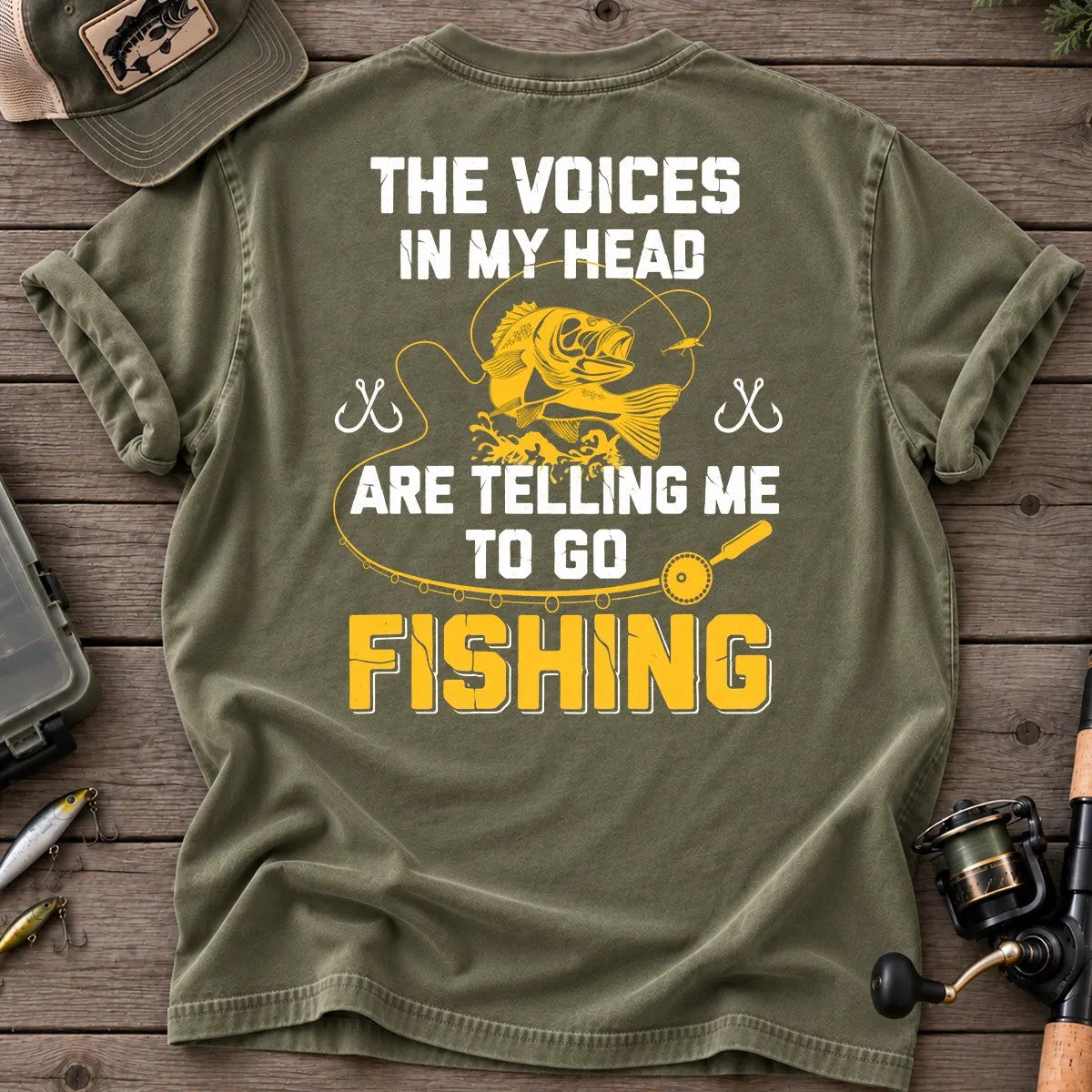 The Fishing Voice in My Head Classic T-shirt