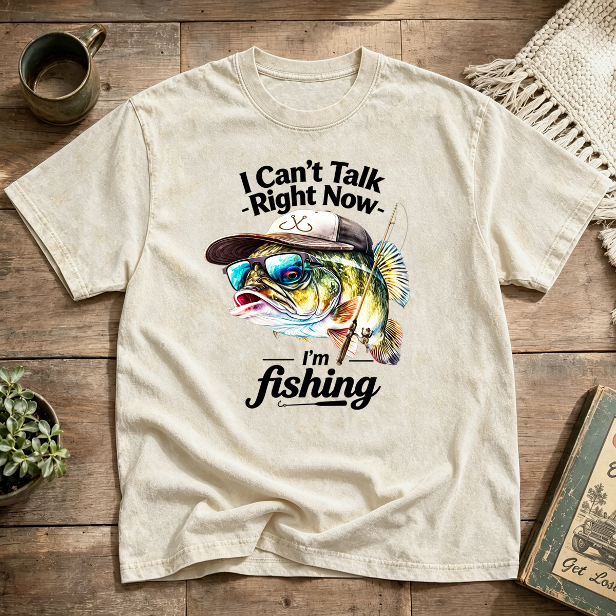 Retro Bass Fisherman Washed T-Shirt