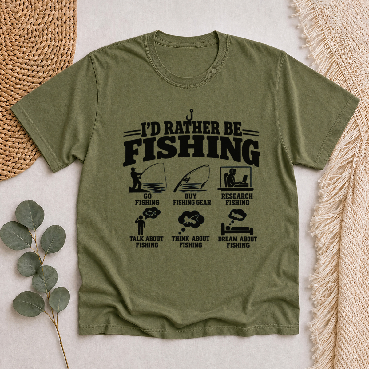 I'd Rather Be Fishing Classic T-Shirt