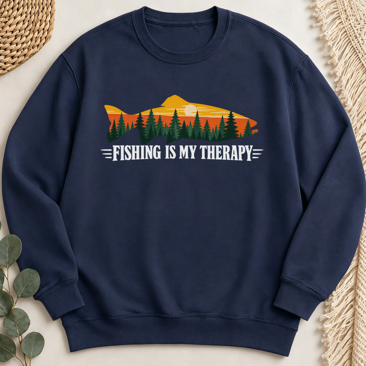 Fishing Is My Therapy Sweatshirt