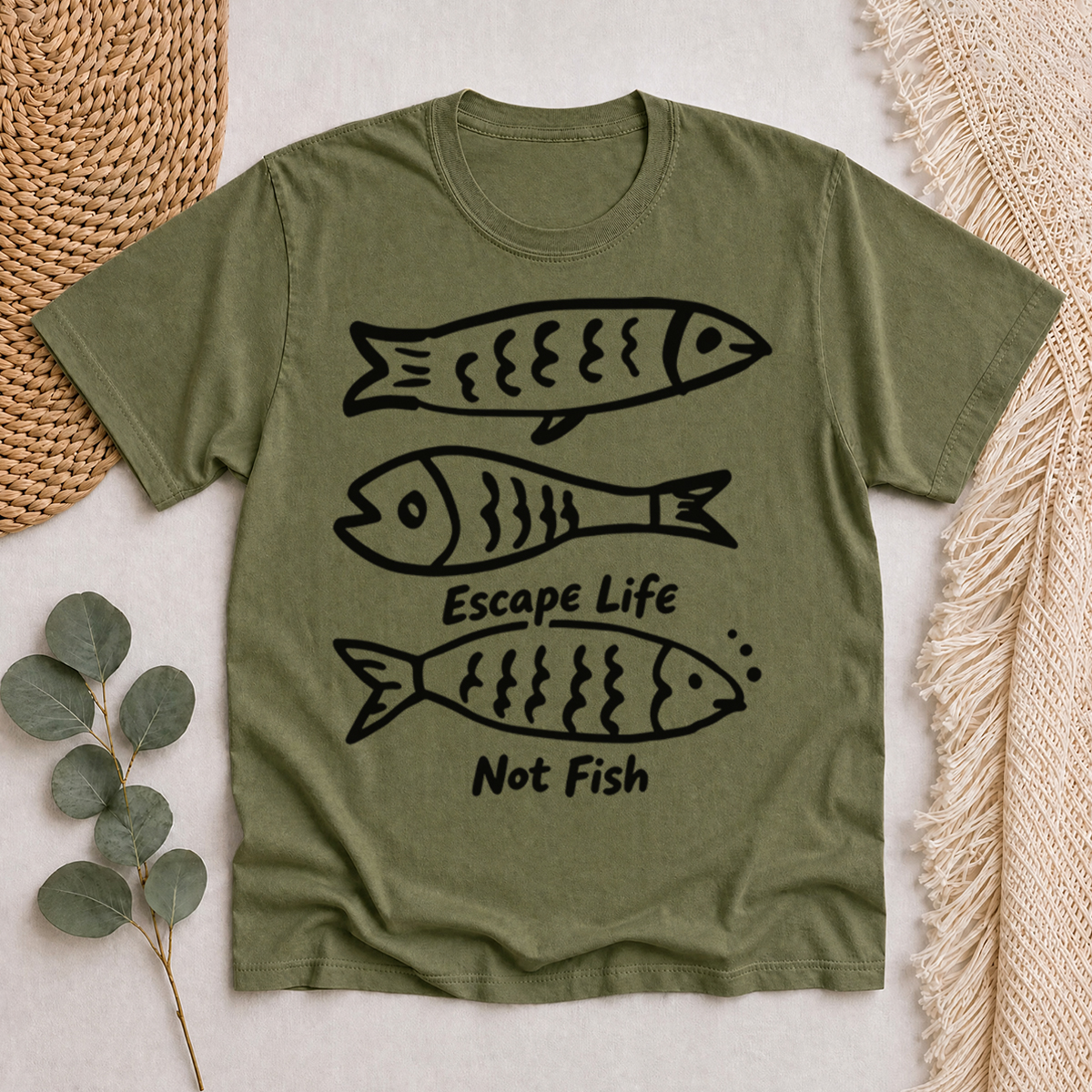 Escape Life Not Fish Classic T-Shirt