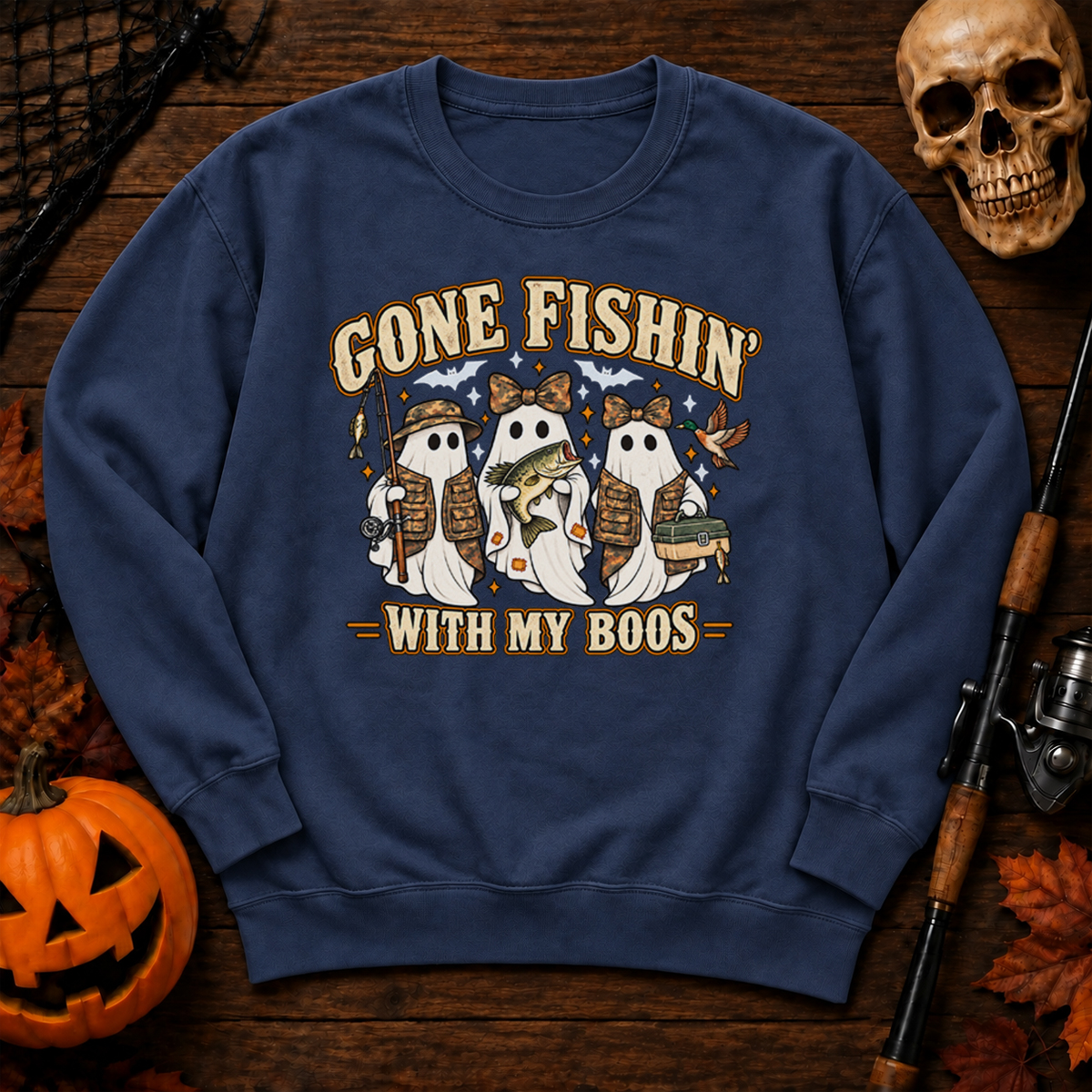 Gone Fishin' With My Boos Sweatshirt