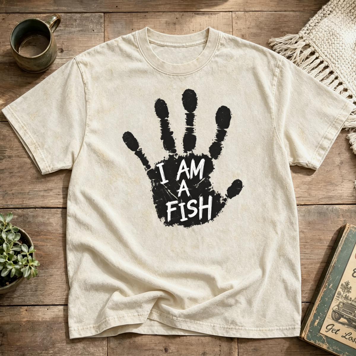 I AM A FISH Washed T-Shirt