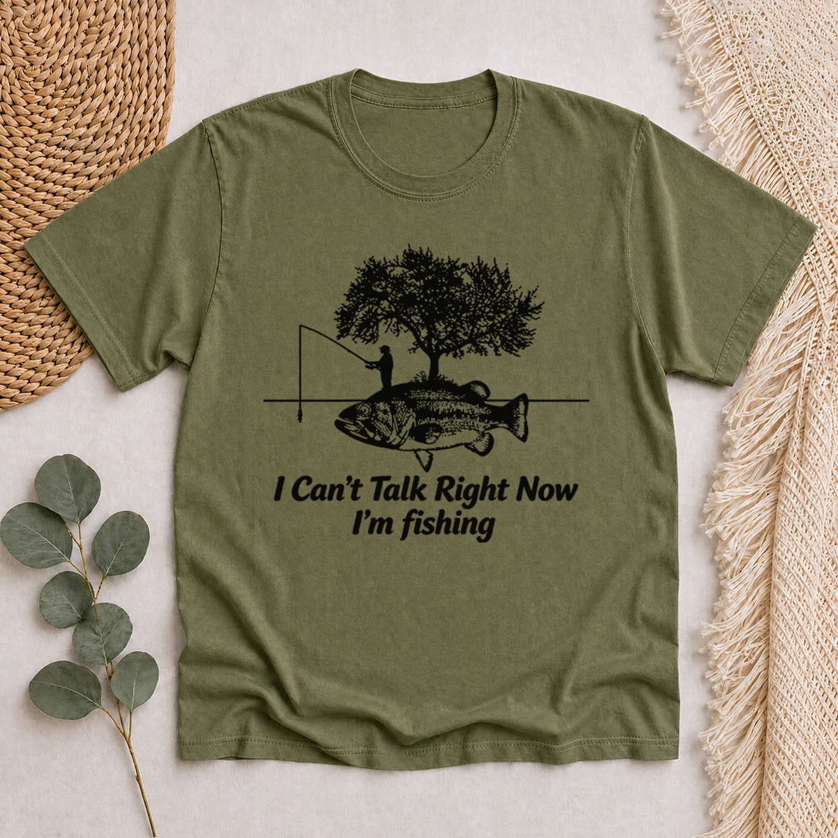 I Can't Talk Right Now I'm fishing Classic T-Shirt