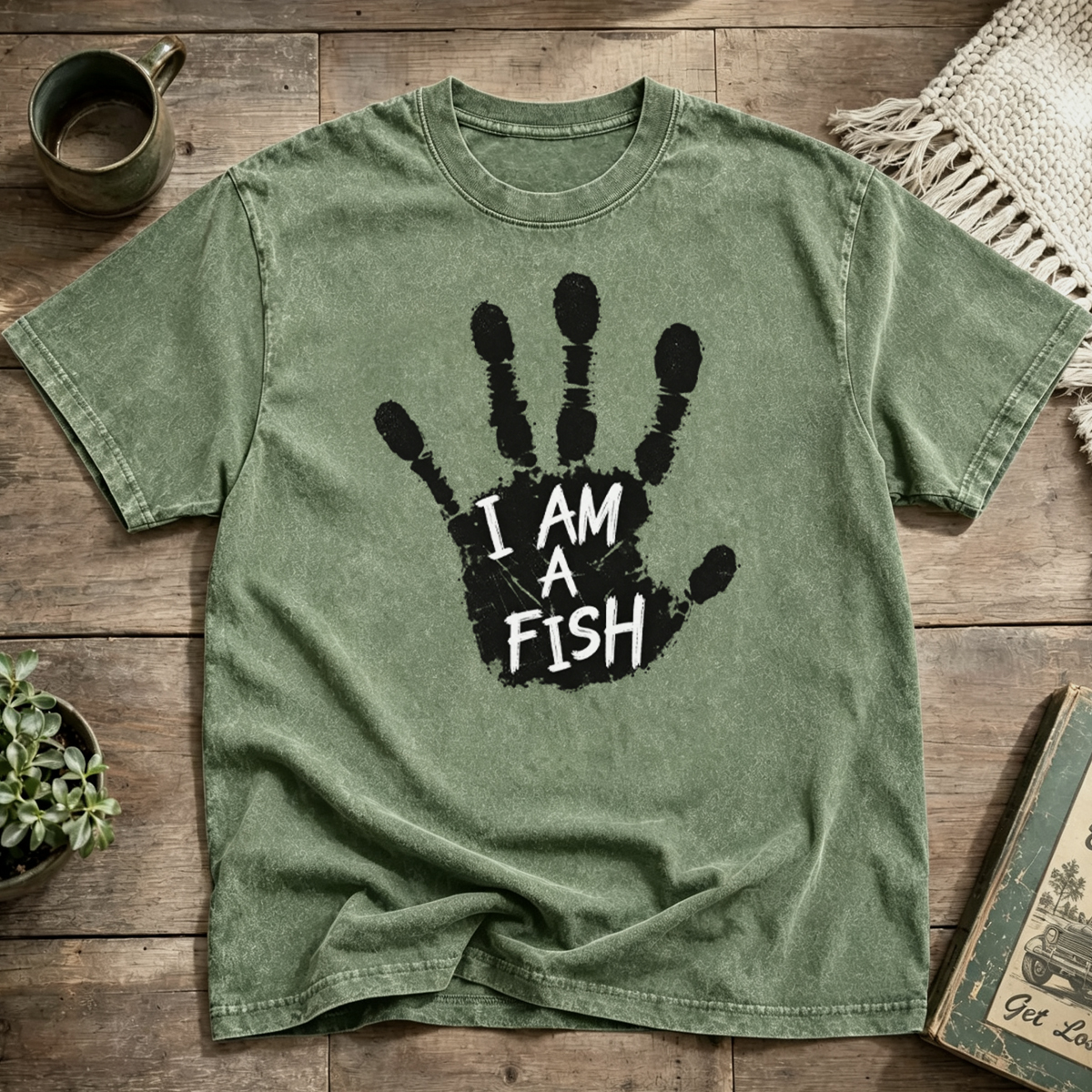 I AM A FISH Washed T-Shirt