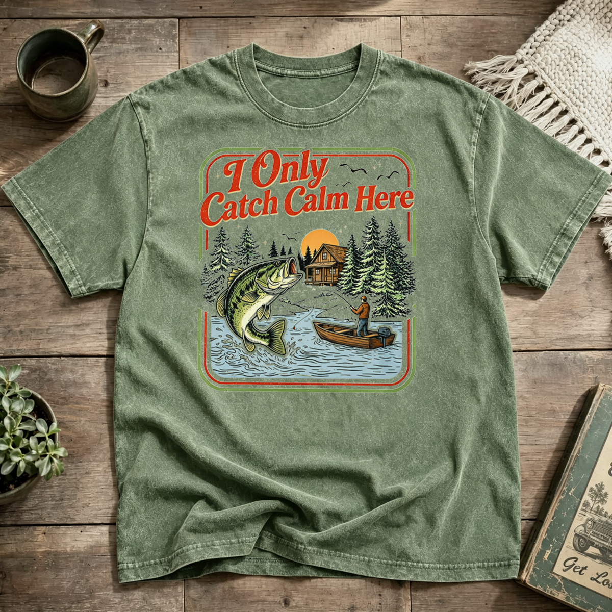 I Only Catch Calm Here Washed T-Shirt