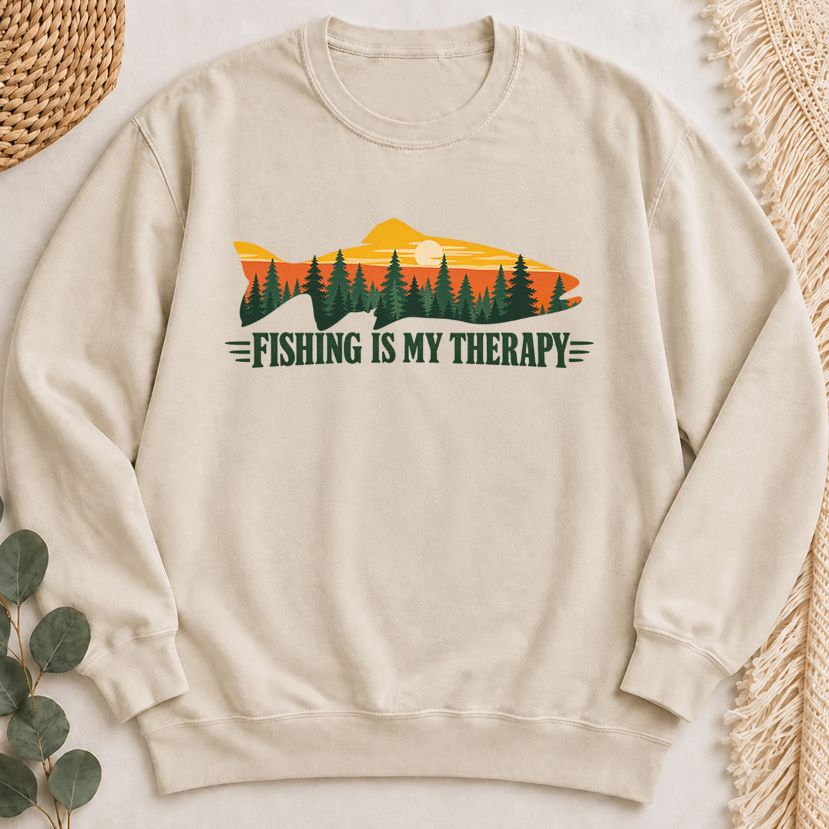 Fishing Is My Therapy Sweatshirt