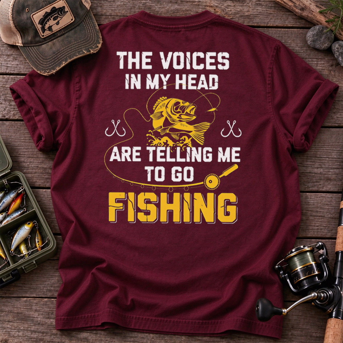 The Fishing Voice in My Head Classic T-shirt