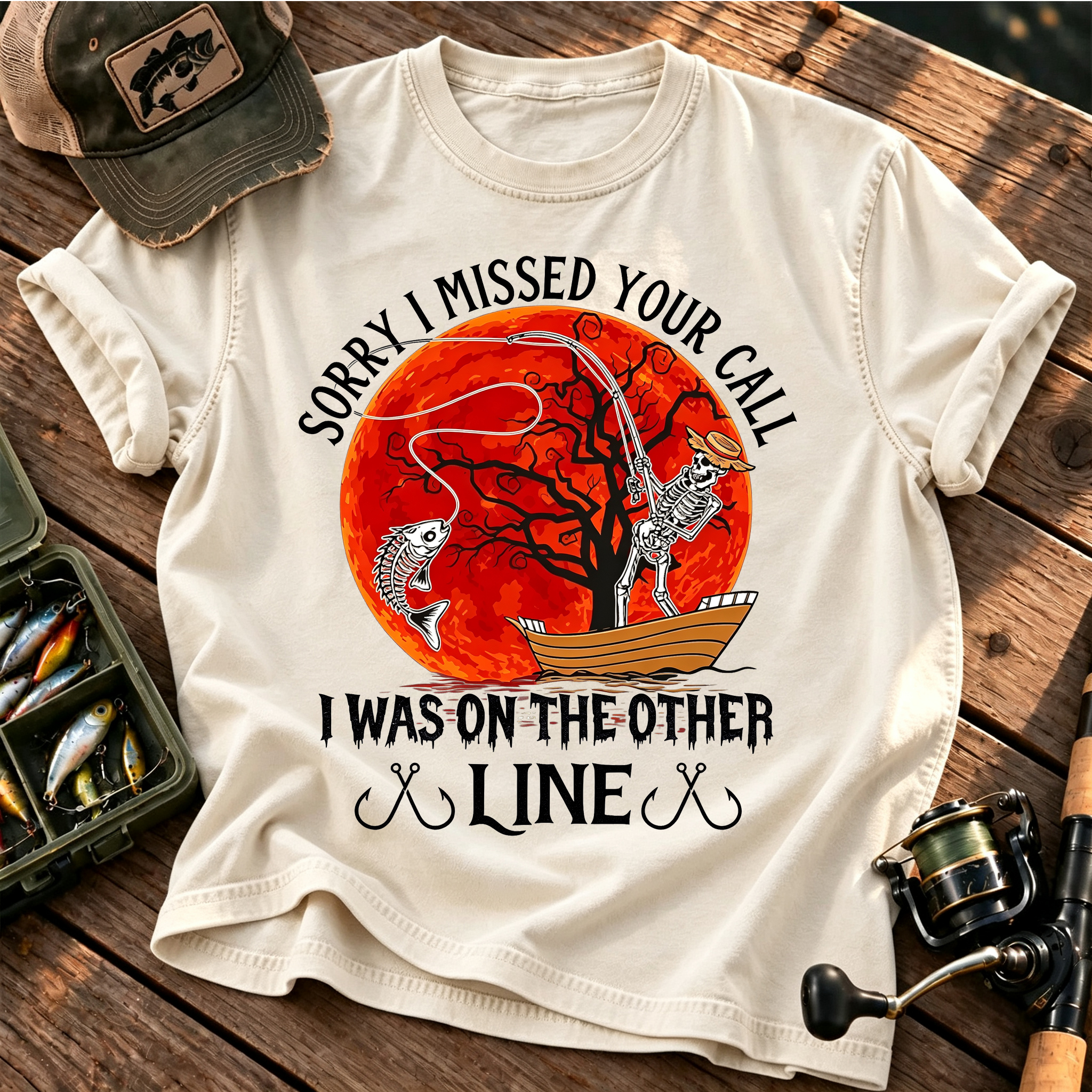 Haunted Lakes And Hooked Fish For Halloween Anglers Classic T-shirt 