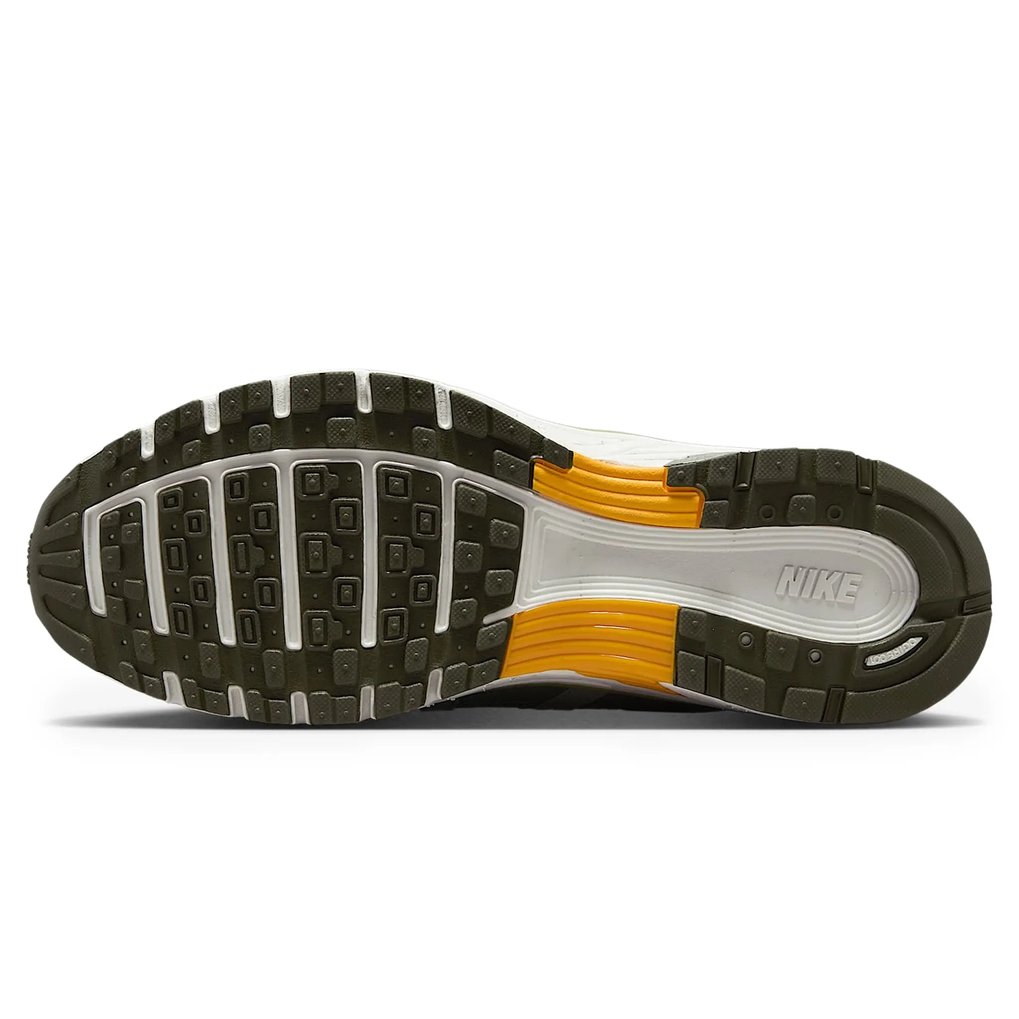 P6000 Olive Grey Retro Sneakers — Outsole view
