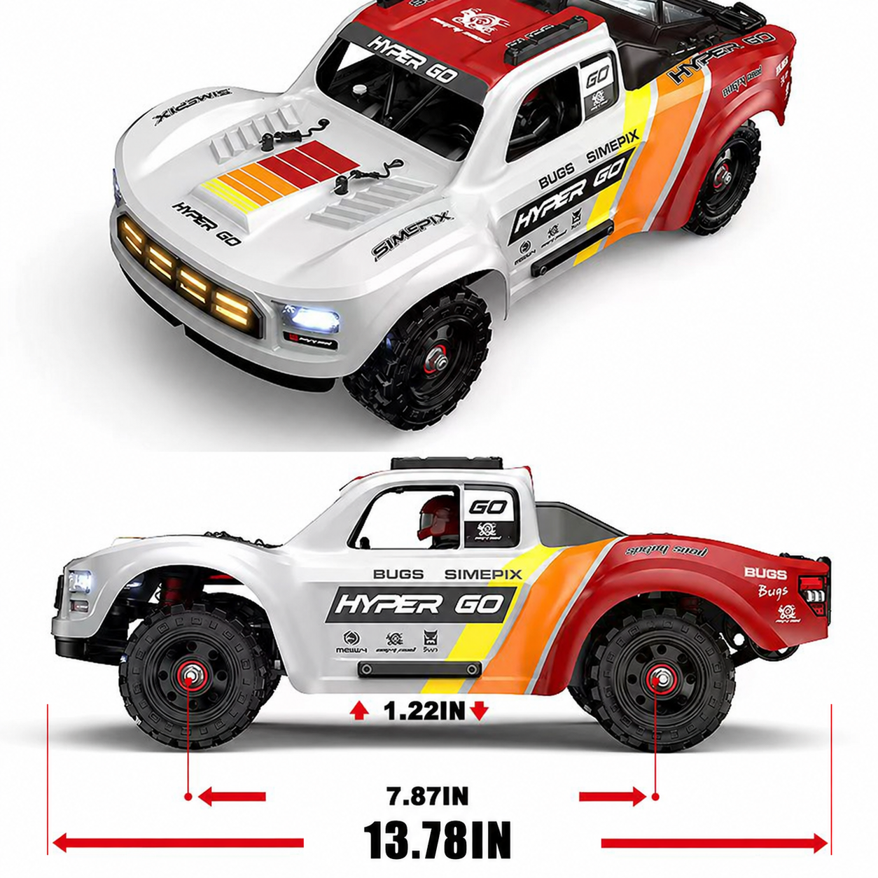 1:14 High-Speed 4WD Brushless Short Course Off-Road Racing RC Truck