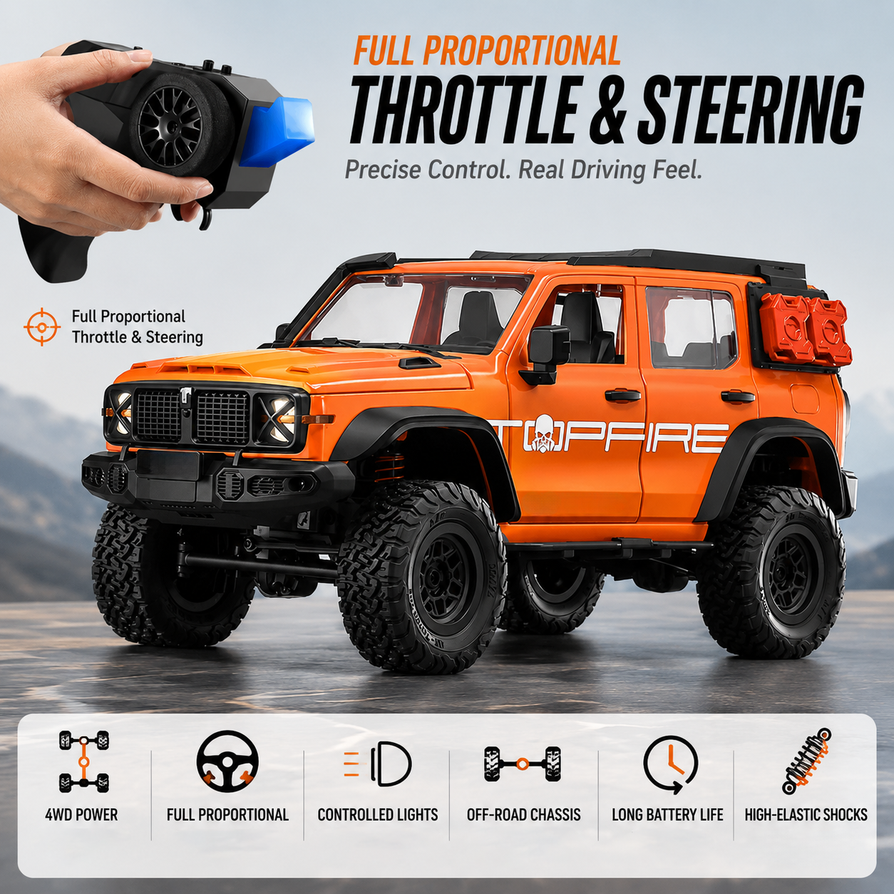 1:12 TANK 300 4WD RC Rock Crawler – Scale Off-Road Remote Control SUV for Trail & Climbing Adventures