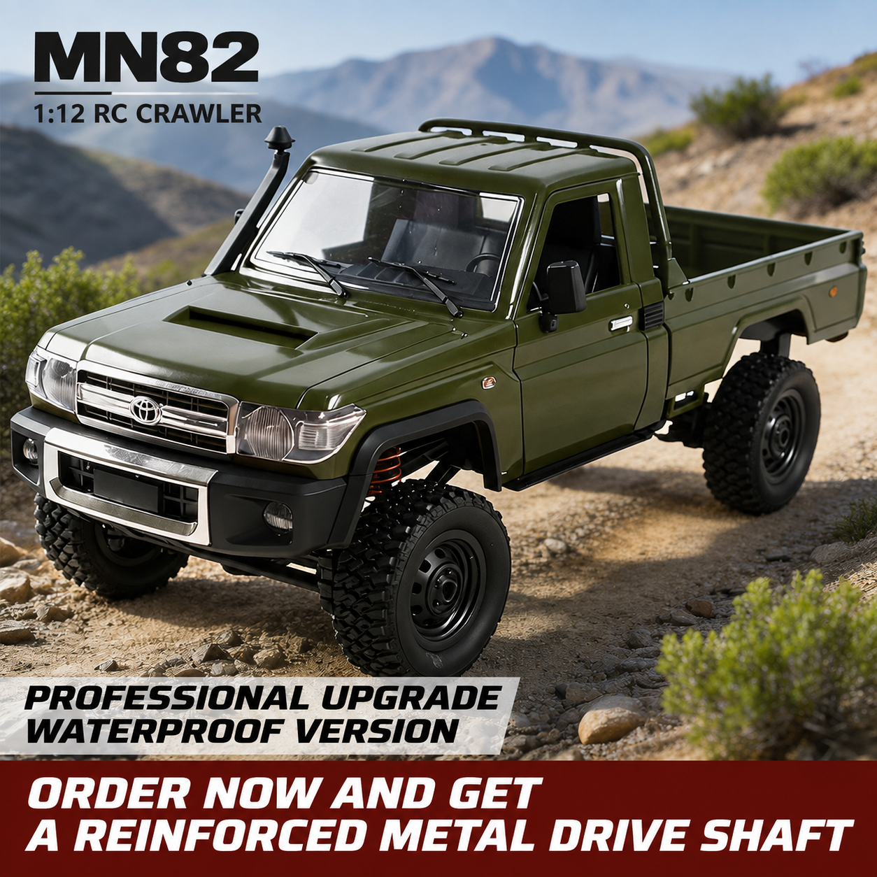 MN82 RC Upgrade Parts for Tank 300 / Wrangler 1:28 4WD Off-Road Rock Crawler