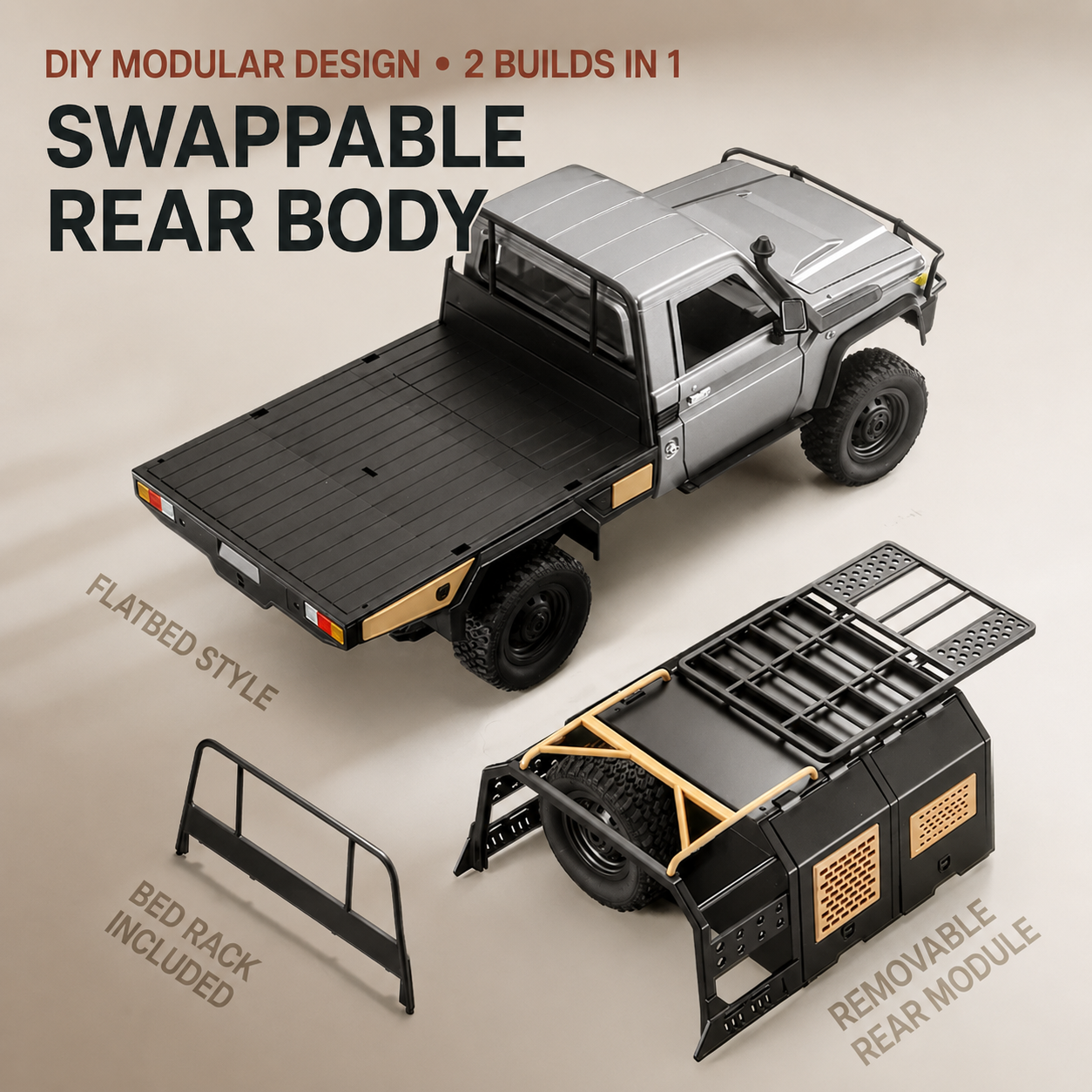 Toyota Land Cruiser 79 1:12 Scale 4WD RC Crawler Pickup Truck