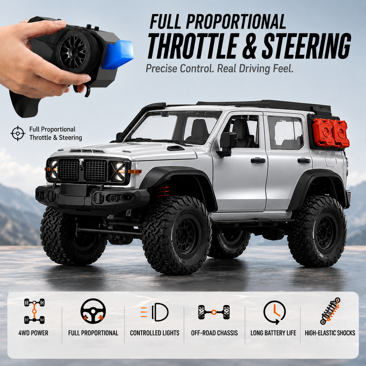 1:12 TANK 300 4WD RC Rock Crawler – Scale Off-Road Remote Control SUV for Trail & Climbing Adventures