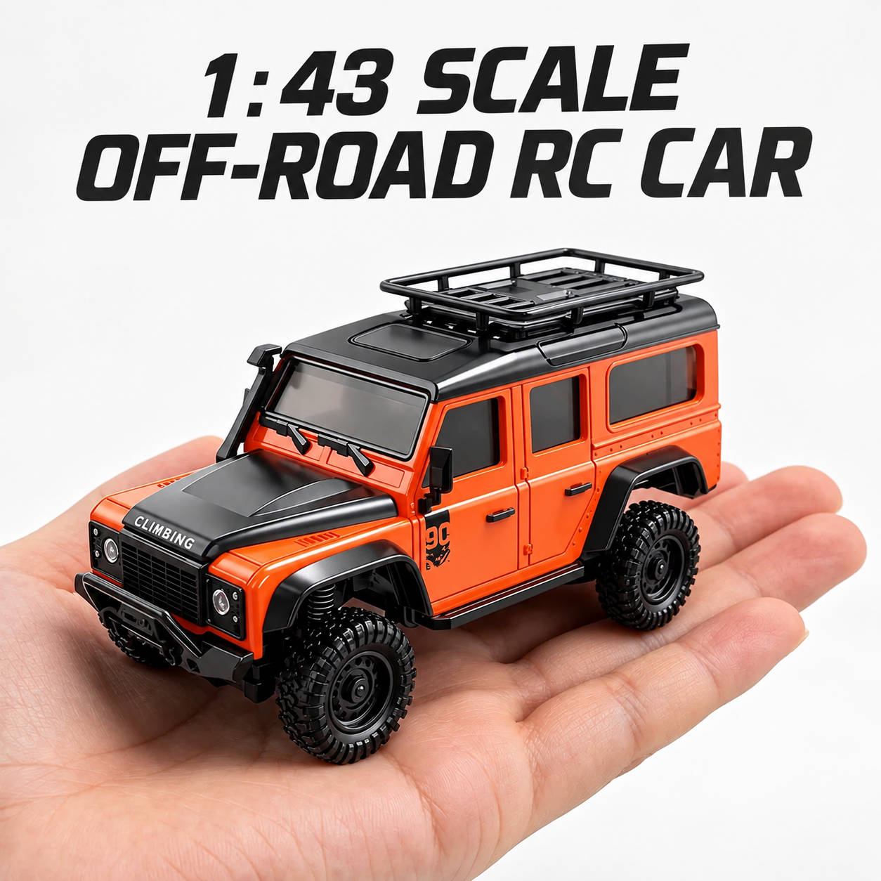 Professional 1:43 Scale 4WD Full-Proportional RC Rock Crawler – Mini Desktop Electric Off-Road Remote Control Car Toy for Boys