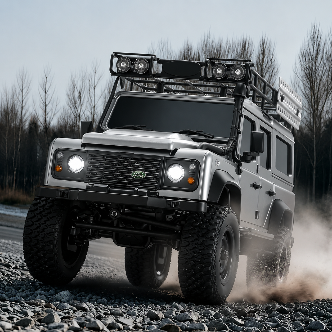 Land Rover Defender 4WD High-Power Full-Proportional RC Rock Crawler Off-Road Model Car