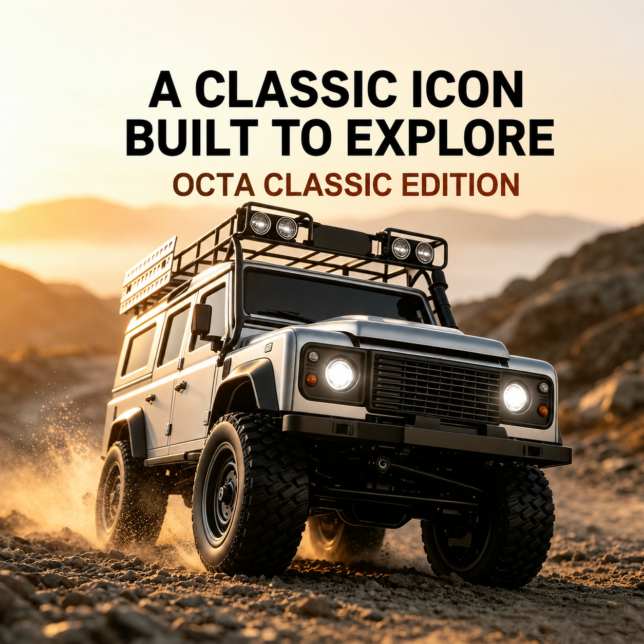 Land Rover Defender 4WD High-Power Full-Proportional RC Rock Crawler Off-Road Model Car