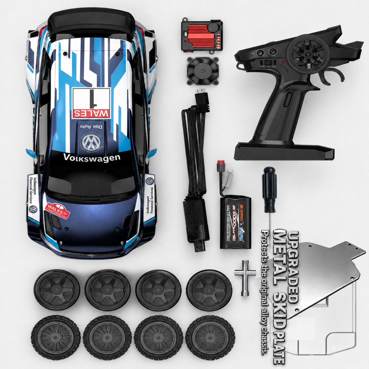 Citroën C3 & Volkswagen Polo WRC Rally Car High-Speed Brushless RC Rally Car – Drift & On-Road Racing Car