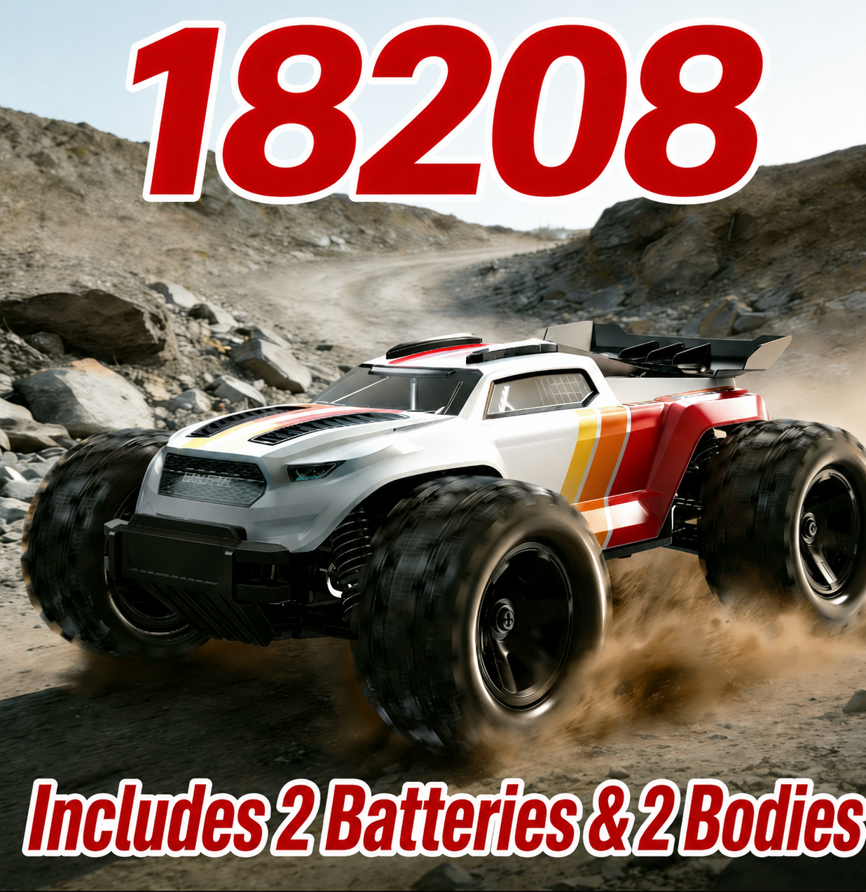 18208 1:18 High-Speed Rechargeable RC Off-Road Truck