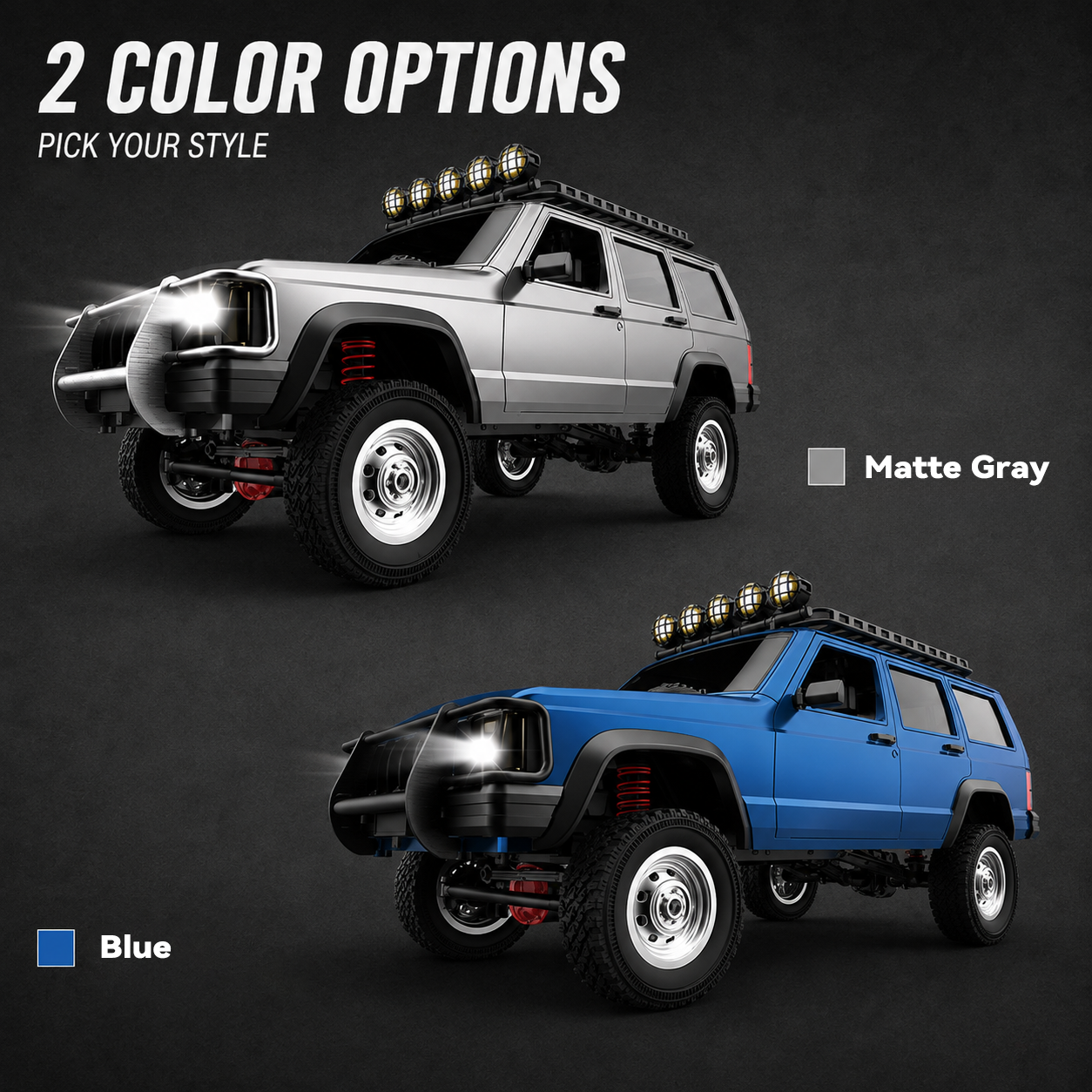 1:12 Scale Jeep Cherokee 4WD RC Rock Crawler – 2.4GHz RTR Off-Road Trail Truck