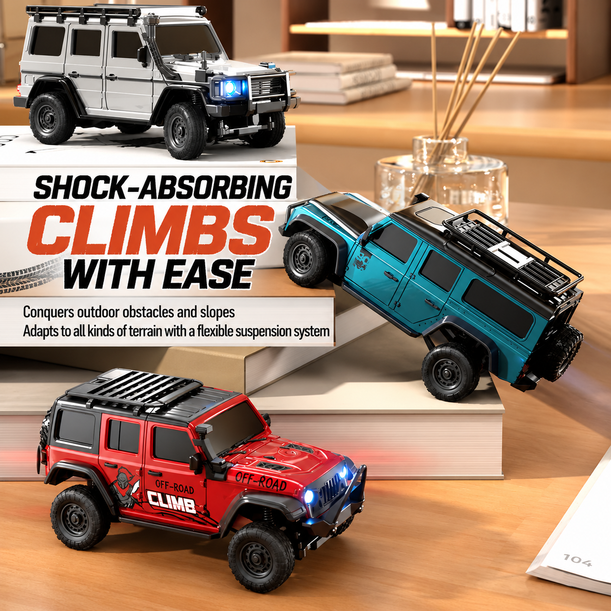Professional 1:43 Scale 4WD Full-Proportional RC Rock Crawler – Mini Desktop Electric Off-Road Remote Control Car Toy for Boys