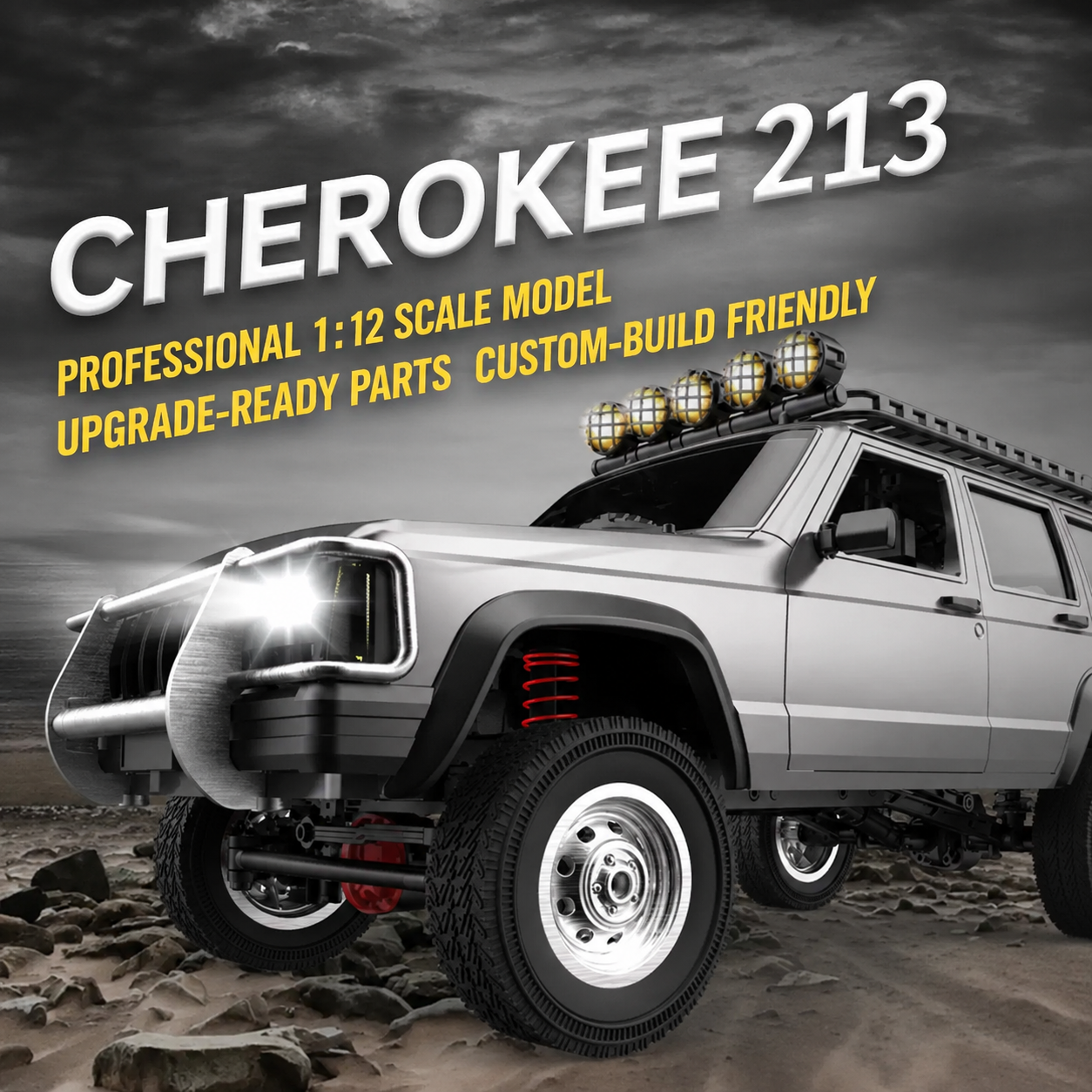 1:12 Scale Jeep Cherokee 4WD RC Rock Crawler – 2.4GHz RTR Off-Road Trail Truck