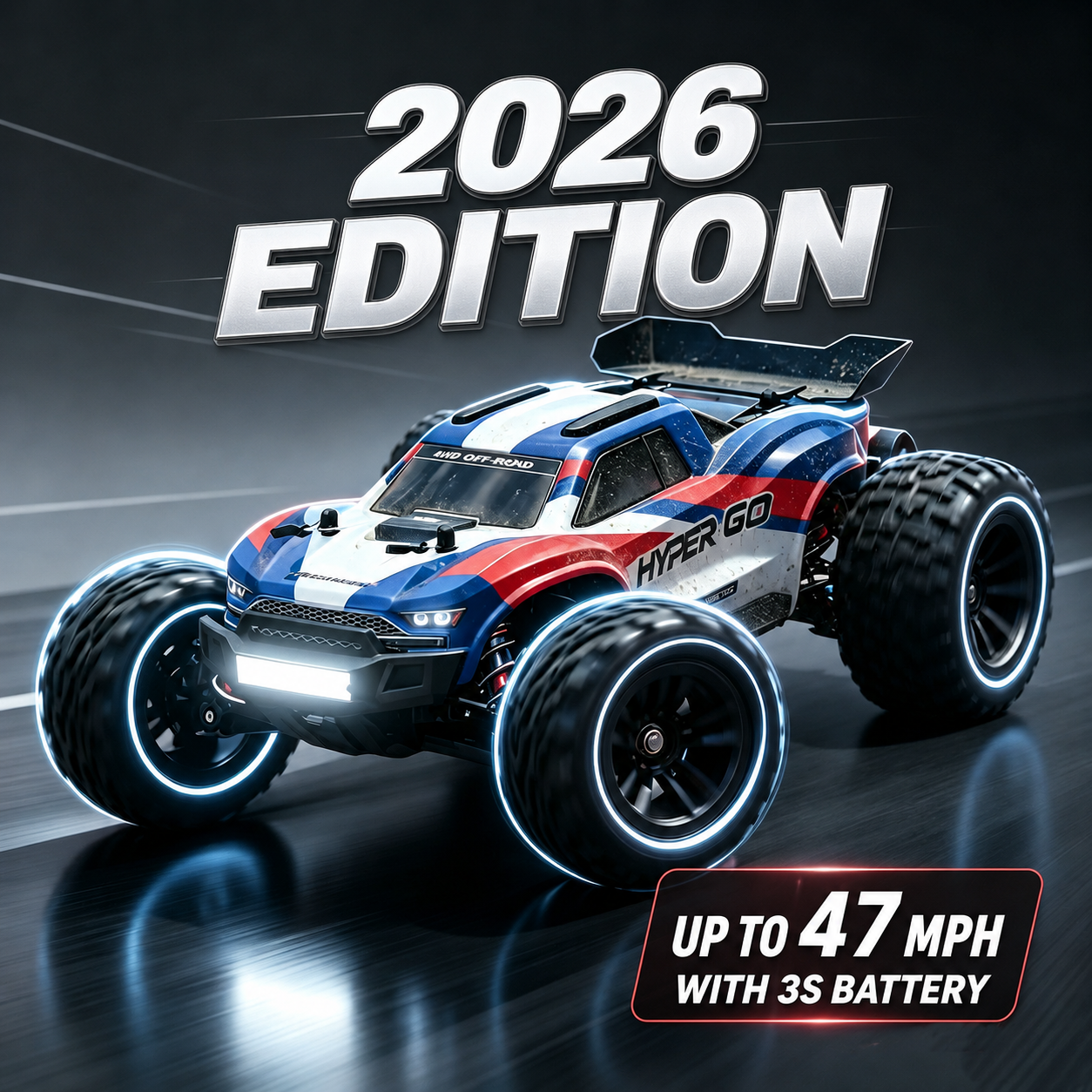 1/16 High-Speed 4WD Brushless Off-Road RC Monster Truck with Oil-Filled Shocks