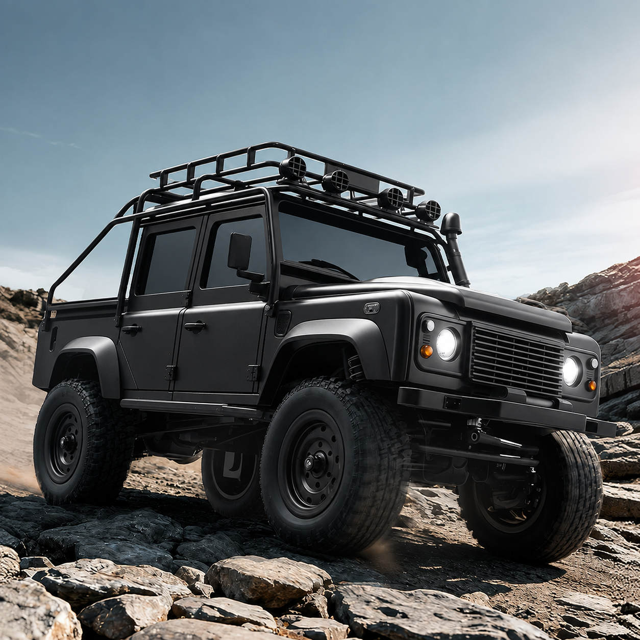 Land Rover Defender 4WD High-Power Full-Proportional RC Rock Crawler Off-Road Model Car