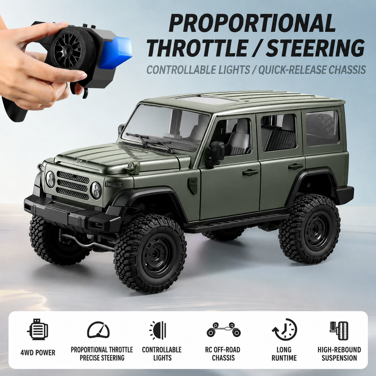 BJ212 4WD RC Rock Crawler – Realistic Off-Road Truck