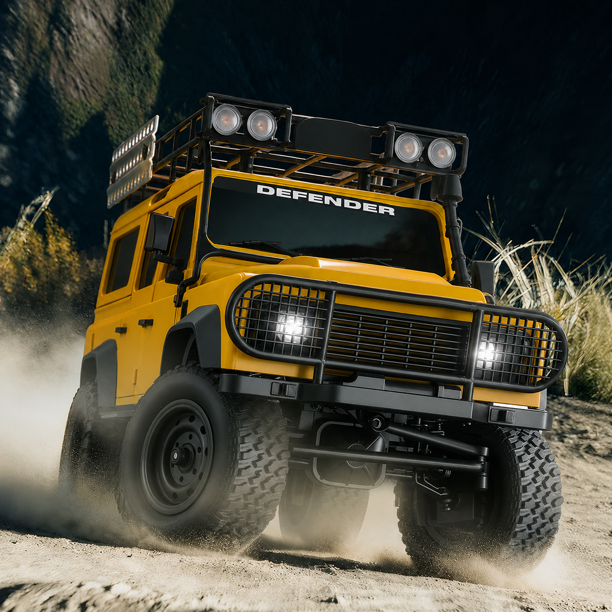 Land Rover Defender 4WD High-Power Full-Proportional RC Rock Crawler Off-Road Model Car