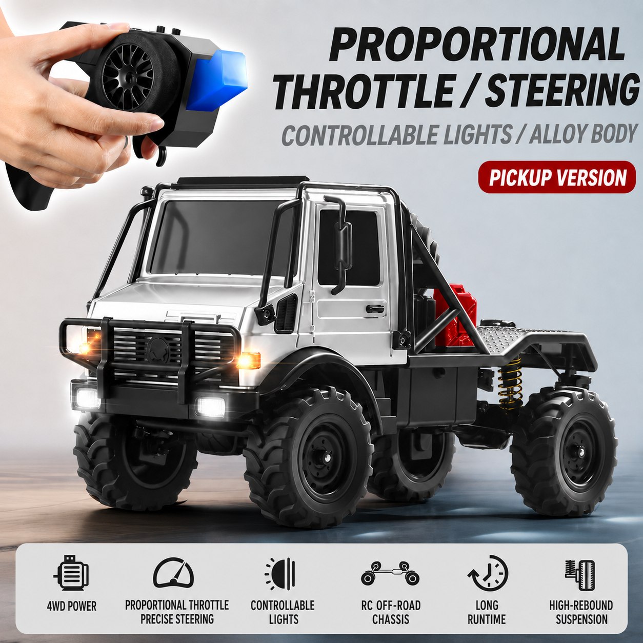 Unimog Professional 4WD RC Rock Crawler Off-Road Camper Truck – Boys’ Toy