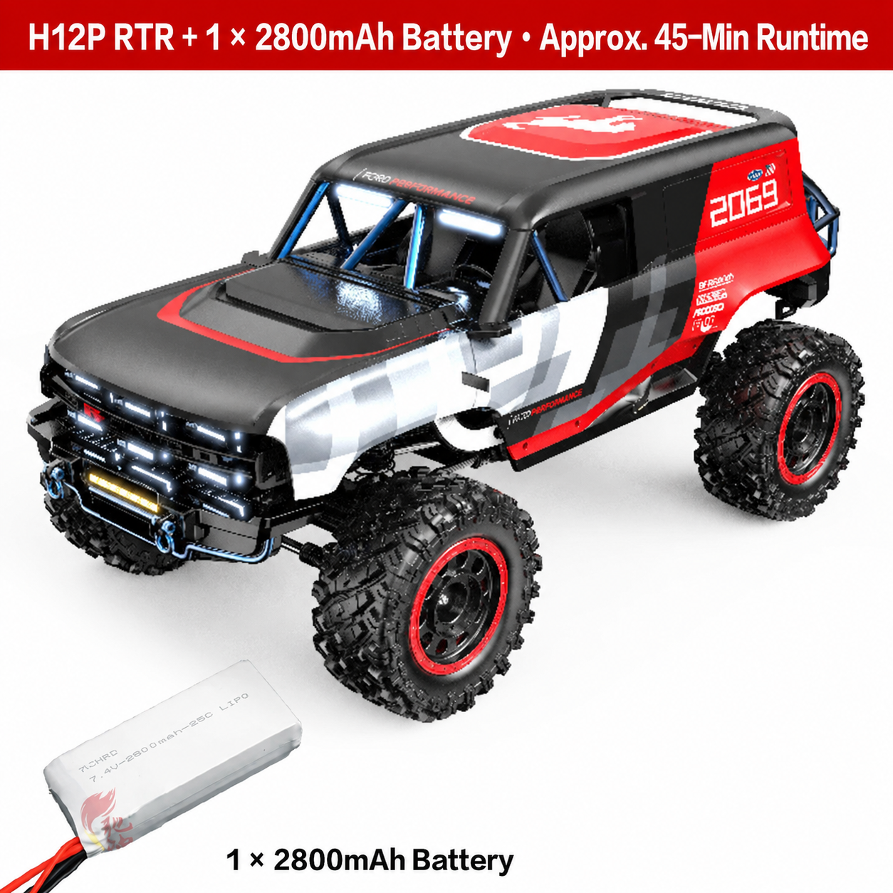 H12Y+ Sensored Brushless 4WD Full-Proportional RC Rock Crawler