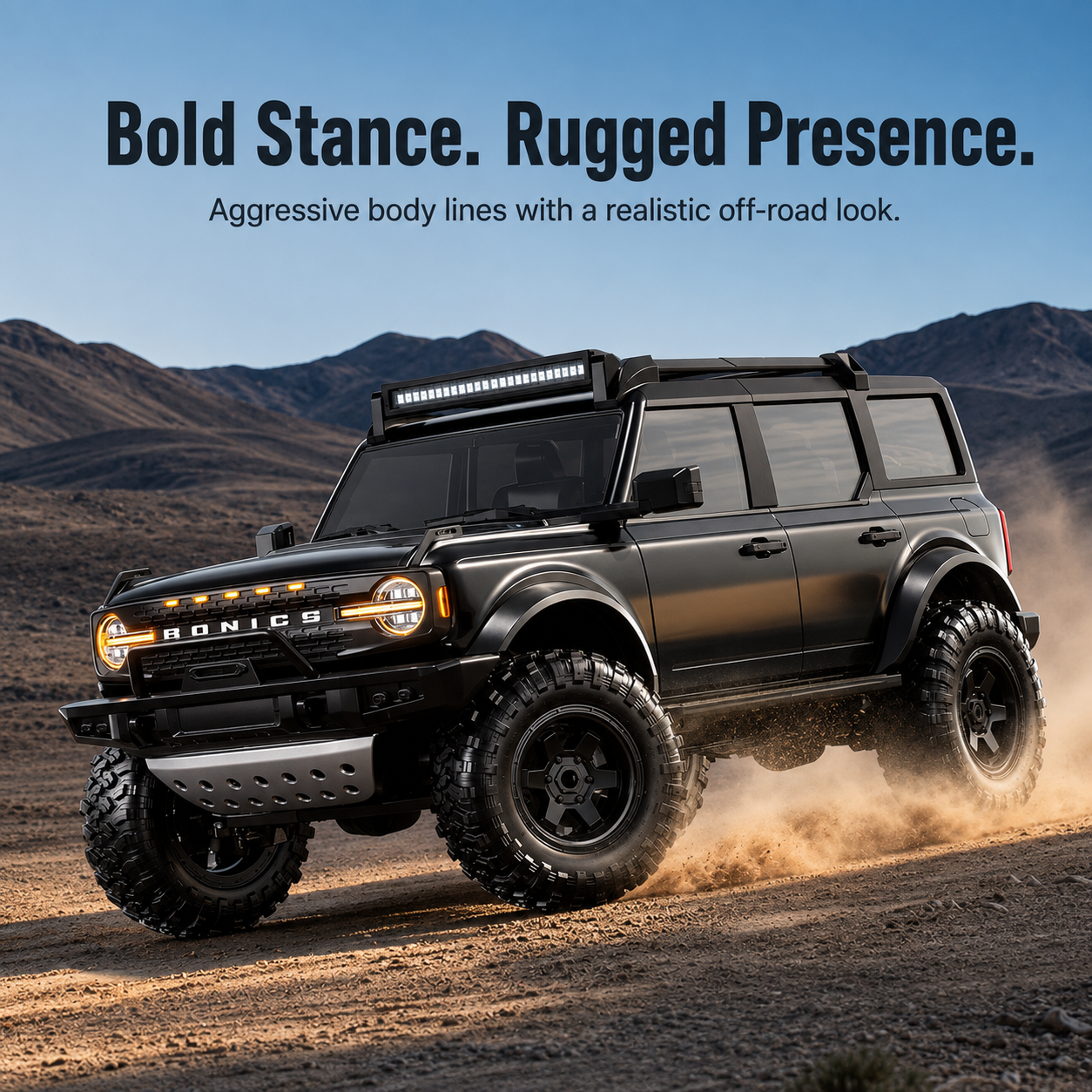 1:12 Ford Bronco Raptor 4-Door Full Proportional 4WD RC Crawler