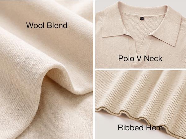 Arach&Cloz Women’s Wool Blend Polo Shirts Spring Sweaters Business Casual Outfits SummerVibes 2026