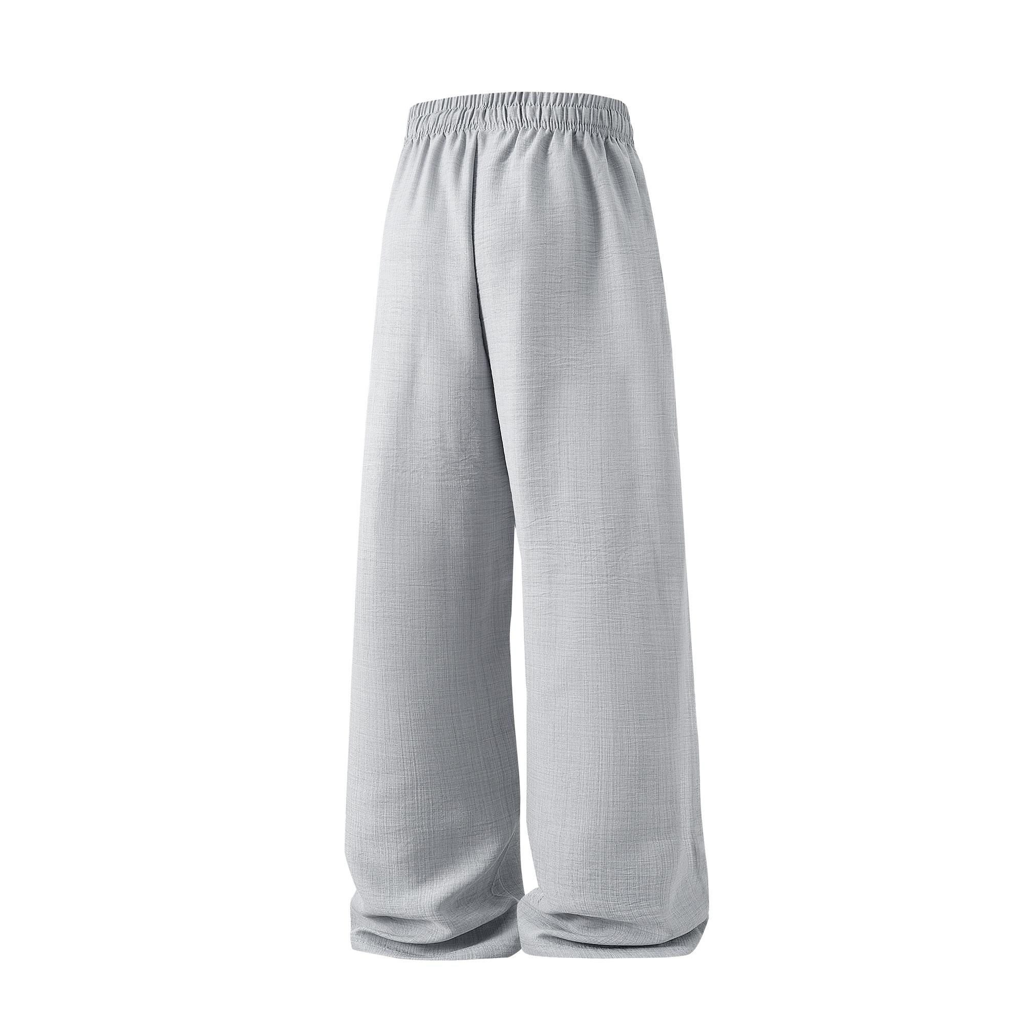 Men’s summer lightweight casual retro pants | Loose fit, drawstring tie, breathable and stylish, suitable for indoor gatherings and outdoor activities, minimalist design | Composition: 100% polyester fiber, cool to wear Trouser pantalones para hombre